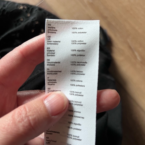 Maje Black Top With Lace Detail New W Tag Maje Size 3 🖤 - Picture 7 of 9